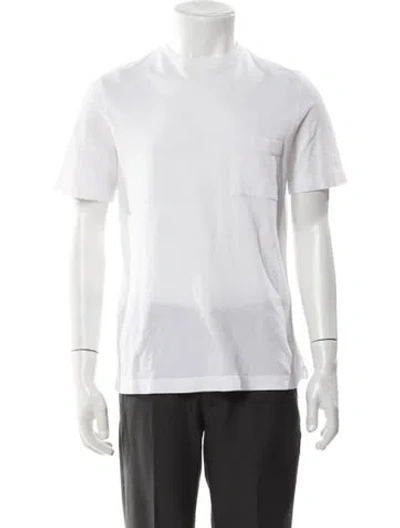 Pre-owned Hermes Crew Neck Short Sleeve T-shirt In White