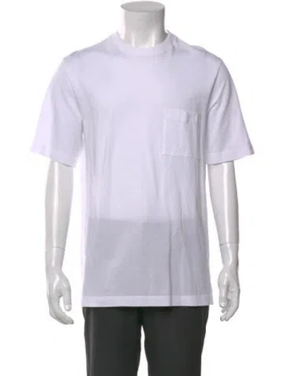 Pre-owned Hermes Crew Neck Short Sleeve T-shirt In White
