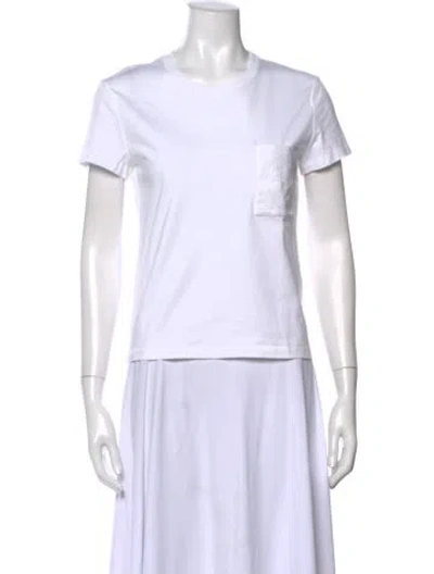 Pre-owned Hermes Crew Neck Short Sleeve T-shirt In White