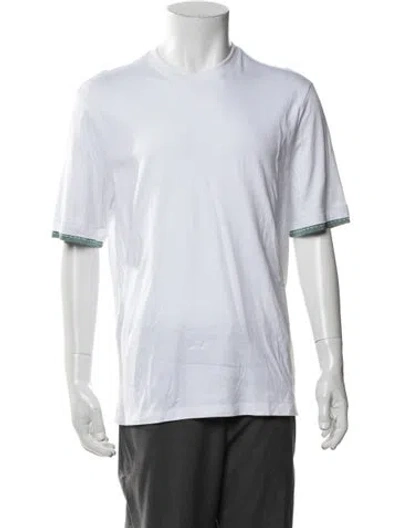 Pre-owned Hermes Crew Neck Short Sleeve T-shirt In White