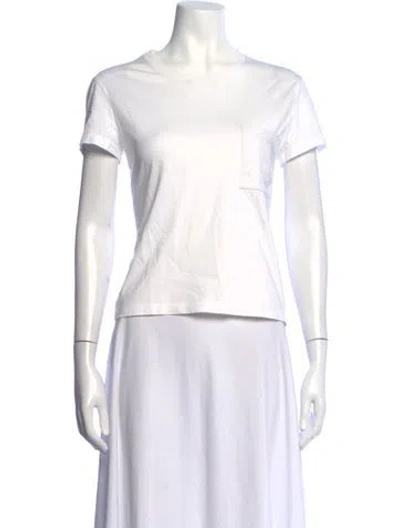Pre-owned Hermes Crew Neck Short Sleeve T-shirt In White