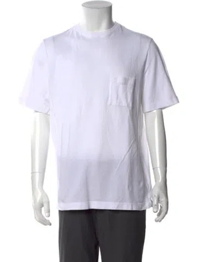 Pre-owned Hermes Crew Neck Short Sleeve T-shirt In White