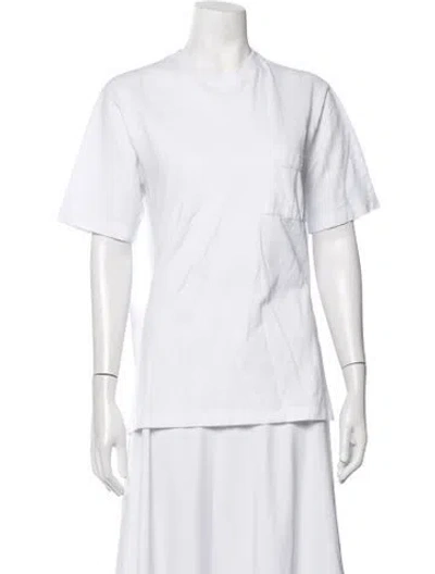 Pre-owned Hermes Crew Neck Short Sleeve T-shirt In White