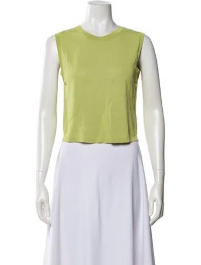 Pre-owned Hermes Crew Neck Sleeveless Top In Green
