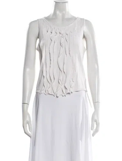 Pre-owned Hermes Crew Neck Sleeveless Top In Neutral