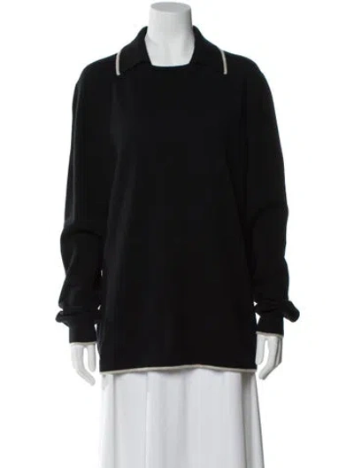 Pre-owned Hermes Crew Neck Sweater In Black