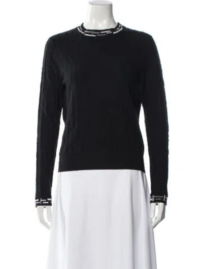Pre-owned Hermes Crew Neck Sweater In Black