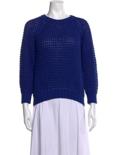 Pre-owned Hermes Crew Neck Sweater In Blue