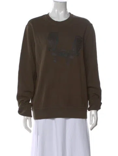 Pre-owned Hermes Crew Neck Sweater In Green