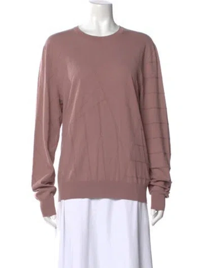 Pre-owned Hermes Crew Neck Sweater In Pink