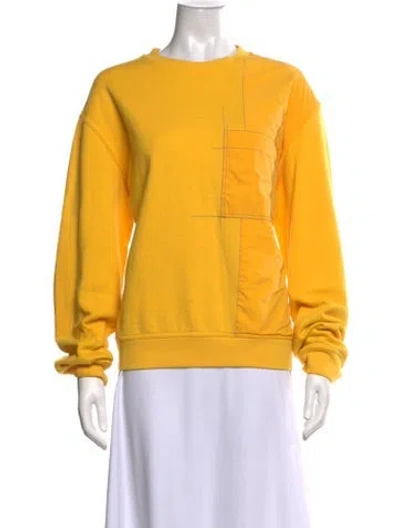 Pre-owned Hermes Crew Neck Sweater In Yellow