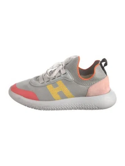 Pre-owned Hermes Crew Sneakers In Grey
