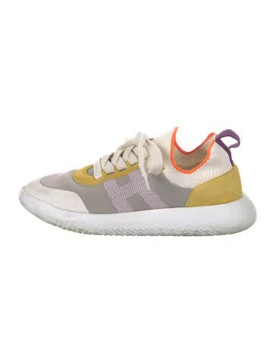 Pre-owned Hermes Crew Sock Sneakers In White