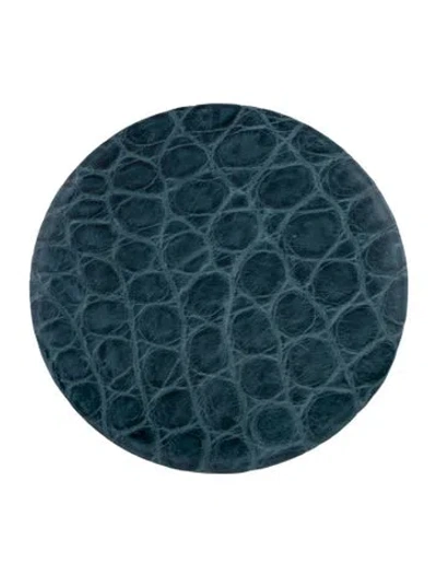 Pre-owned Hermes Crocodile Petit H Brooch In Multi