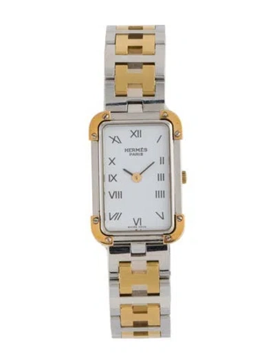 Pre-owned Hermes Croisière Watch, 18mm In Multicolor