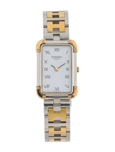 Pre-owned Hermes Croisière Watch, 19mm In Multi