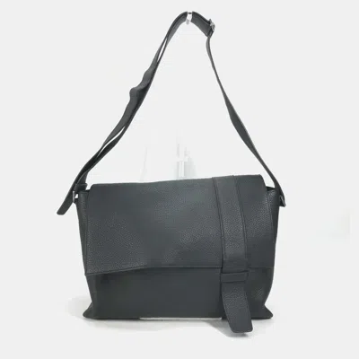 Pre-owned Hermes Crossbody Bag Sac Alfred 35 Messenger Shoulder Taurillon Clemence Black