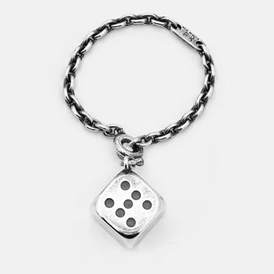 Pre-owned Hermes Hermès Cube Enamle Sterling Silver Bag Charm