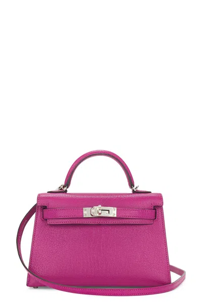 Pre-owned Hermes D Stamp Kelly Handbag In Rose Purple