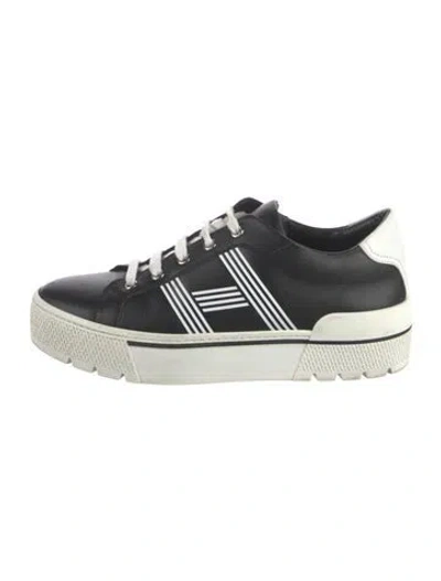 Pre-owned Hermes Dare Sneakers In Black