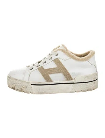 Pre-owned Hermes Dare Sneakers In White
