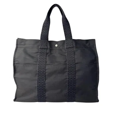 Pre-owned Hermes Dark Gray Canvas Tote Bag ()