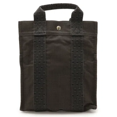 Pre-owned Hermes Dark Gray Gray Canvas Backpack Shoulder Bag ()
