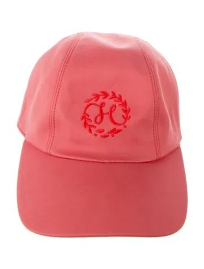 Pre-owned Hermes Davis H Primavera Baseball Cap In Pink
