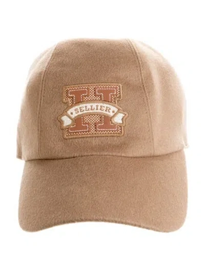 Pre-owned Hermes Davis H Sellier Baseball Cap In Neutrals