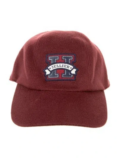 Pre-owned Hermes Davis H Sellier Baseball Cap In Red