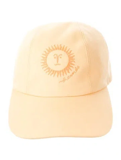 Pre-owned Hermes Davis Sunshine Baseball Cap In Yellow