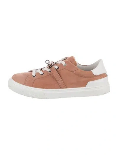 Pre-owned Hermes Day Sneakers In Brown