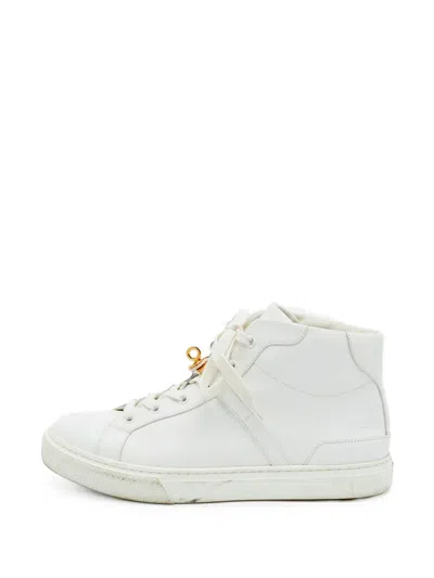Pre-owned Hermes Daydream High-top Sneakers In White