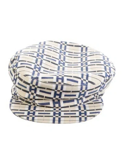 Pre-owned Hermes Deauville H Kilt Cap In Neutral