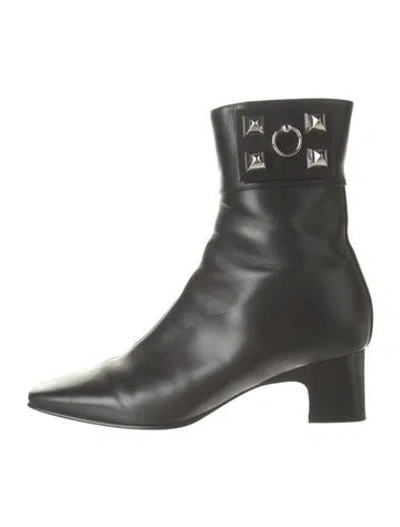 Pre-owned Hermes Decouverte 50 Leather Boots In Black