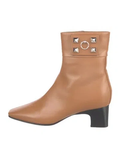 Pre-owned Hermes Decouverte 50 Leather Boots In Brown