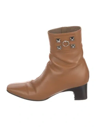 Pre-owned Hermes Decouverte 50 Leather Boots In Brown