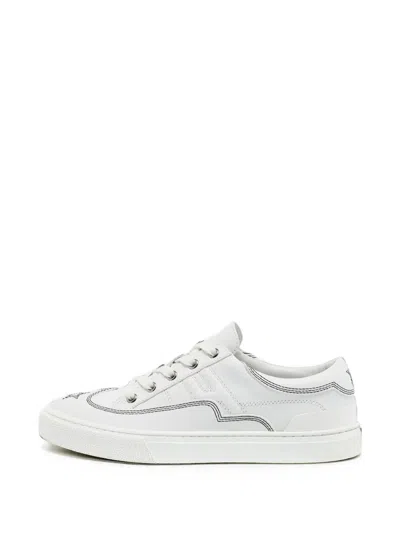 Pre-owned Hermes Deep Low-top Sneakers In White