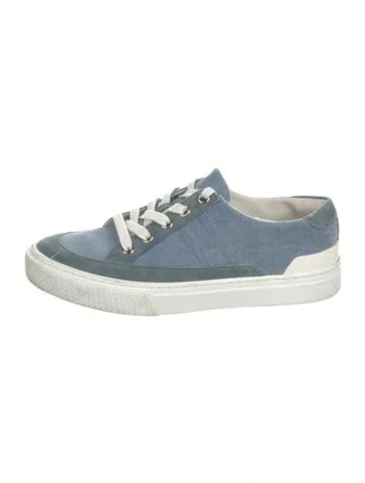 Pre-owned Hermes Deep Sneakers In Blue