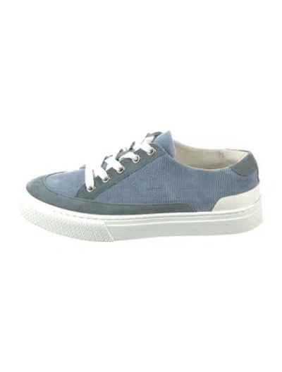 Pre-owned Hermes Deep Sneakers In Blue