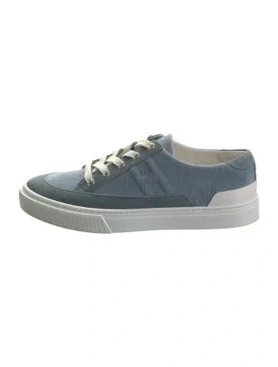 Pre-owned Hermes Deep Sneakers In Blue