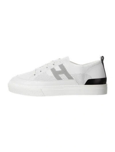 Pre-owned Hermes Deep Sneakers In White