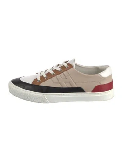 Pre-owned Hermes Deep Sneakers In White