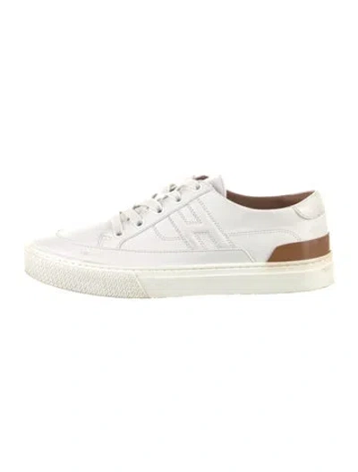 Pre-owned Hermes Deep Sneakers In White