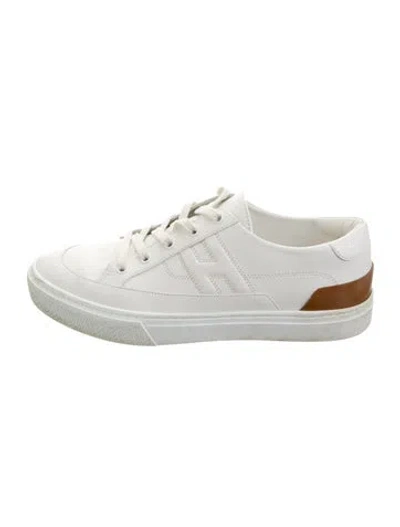 Pre-owned Hermes Deep Sneakers In White