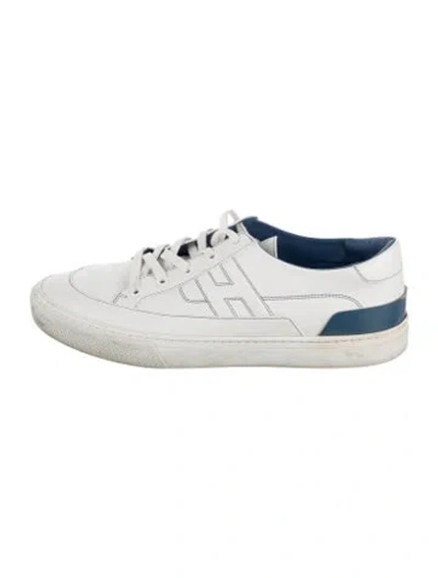 Pre-owned Hermes Deep Sneakers In White