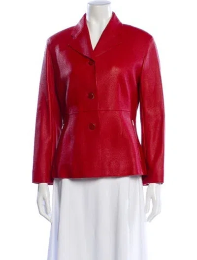 Pre-owned Hermes Deer Fur Jacket In Red