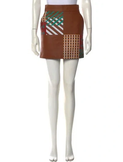 Pre-owned Hermes Deer Mini Skirt In Multi