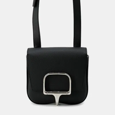 Pre-owned Hermes Della Cavaleria Mini Black Epsom Bag