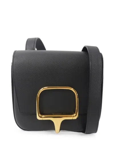 Pre-owned Hermes Della Cavalleria Mini Shoulder Bag In Black